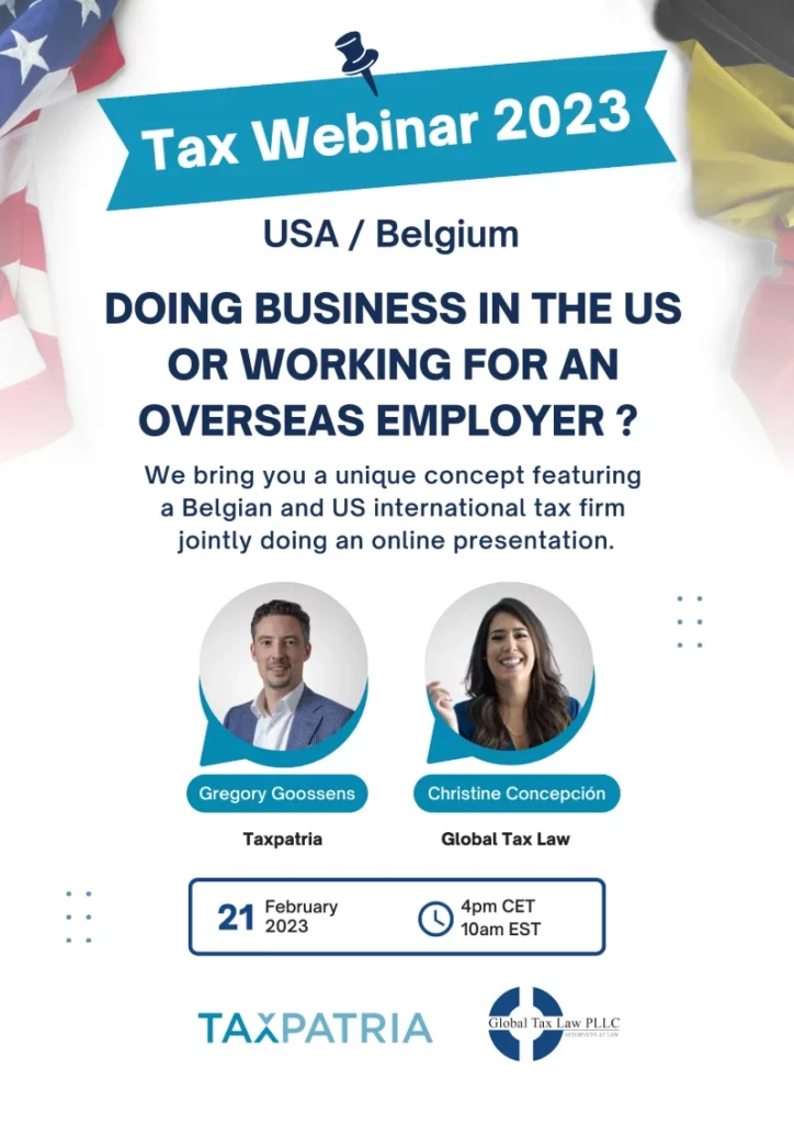 Belgium/USA Tax Webinar 2023